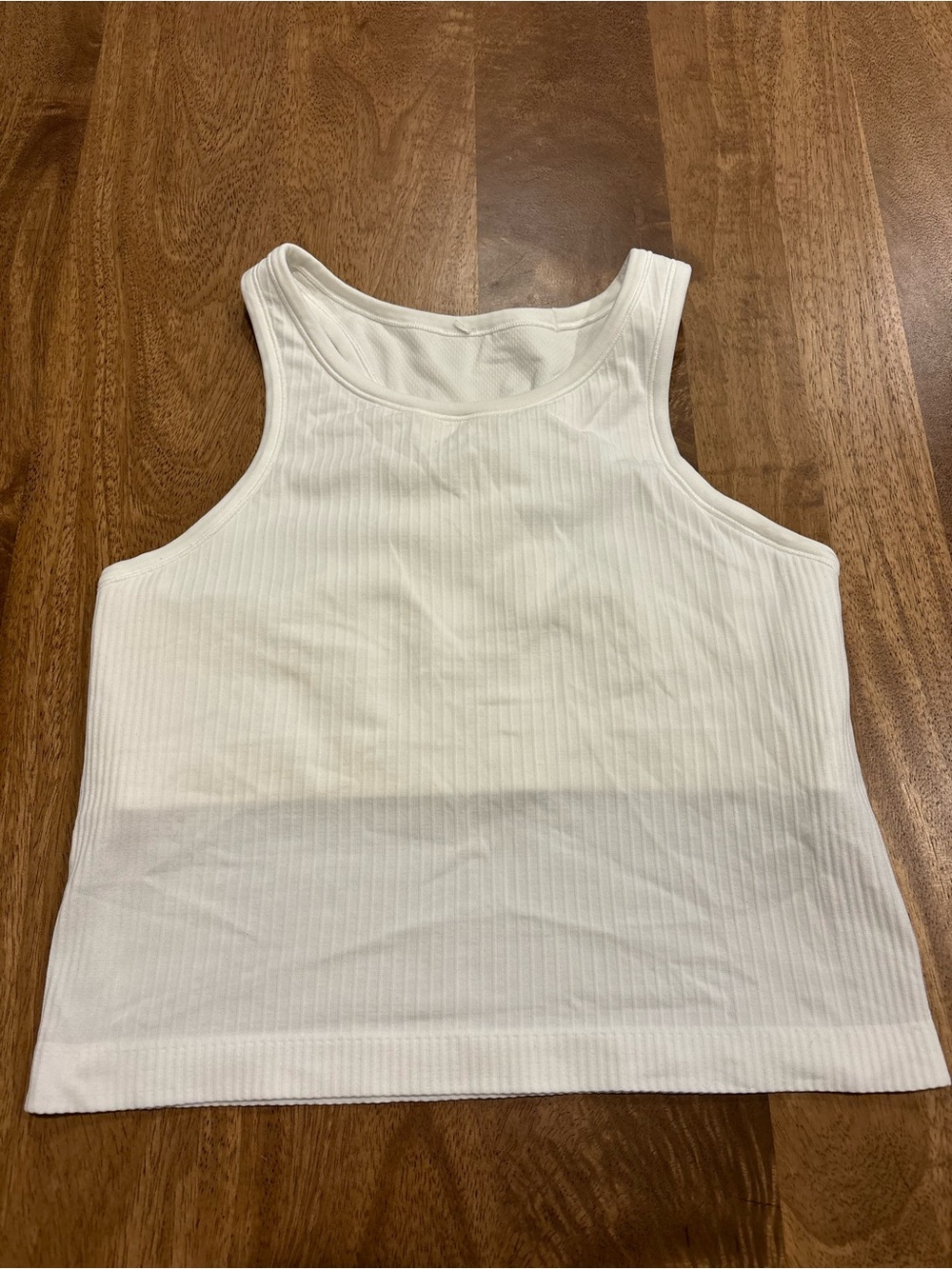 lululemon athletica White Ribbed Racerback Tank - Picture 2 of 3
